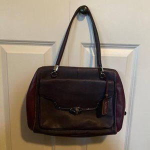 Coach Leather 2 Tone Shoulder Bag